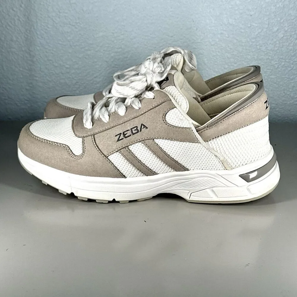 Zeba Shoes Women's Size  9.5 White Sand Hands Free Lace Up Sneakers - Picture 7 of 16
